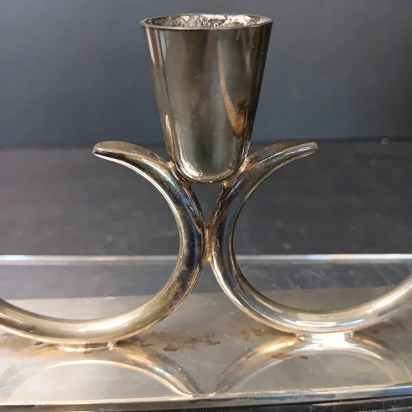 Candelabra Silver Plated Natural Patina Candlestick Holder Wm.A ROGERS Canada - Picture 10 of 12